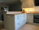 cream kitchen oak worktop in hampshire