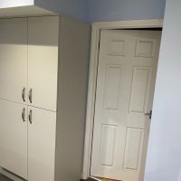 cream tall kitchen units