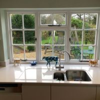 cream marble kitchen worktop