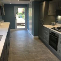 grey handled kitchen in hook hampshire