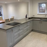 grey handled kitchen design in hampshire