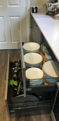 kitchen storage organiser installed