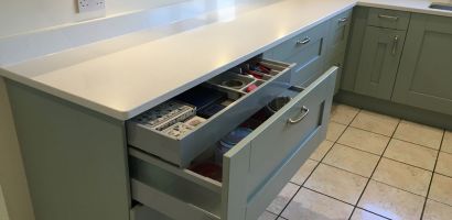 long kitchen drawer storage